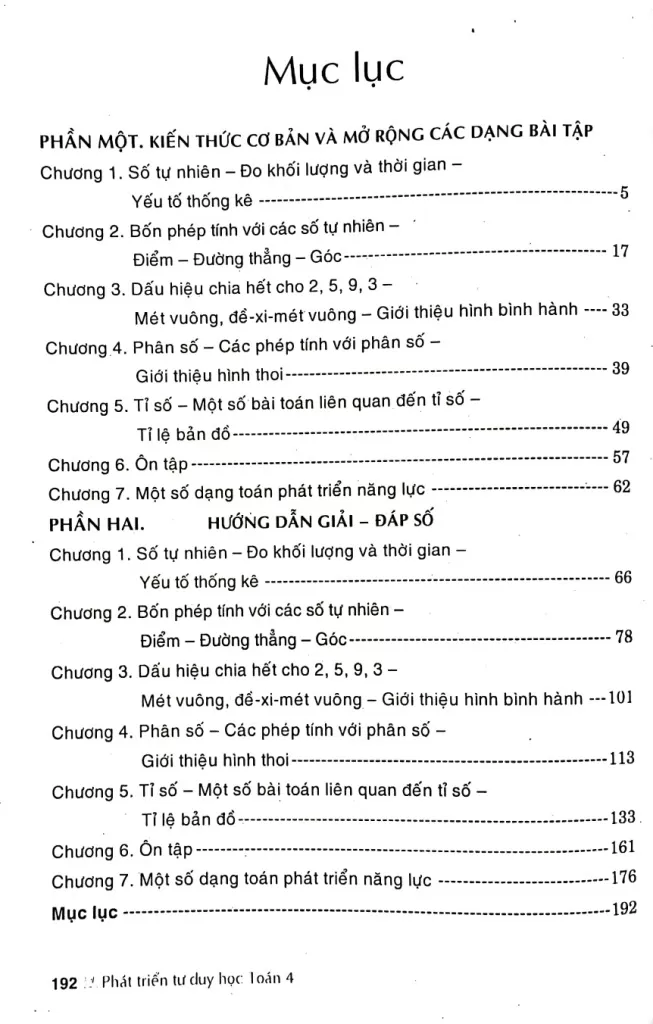 PHÁT TRIỂN TƯ DUY HỌC TOÁN LỚP 4 (Dùng chung cho các bộ SGK hiện hành)